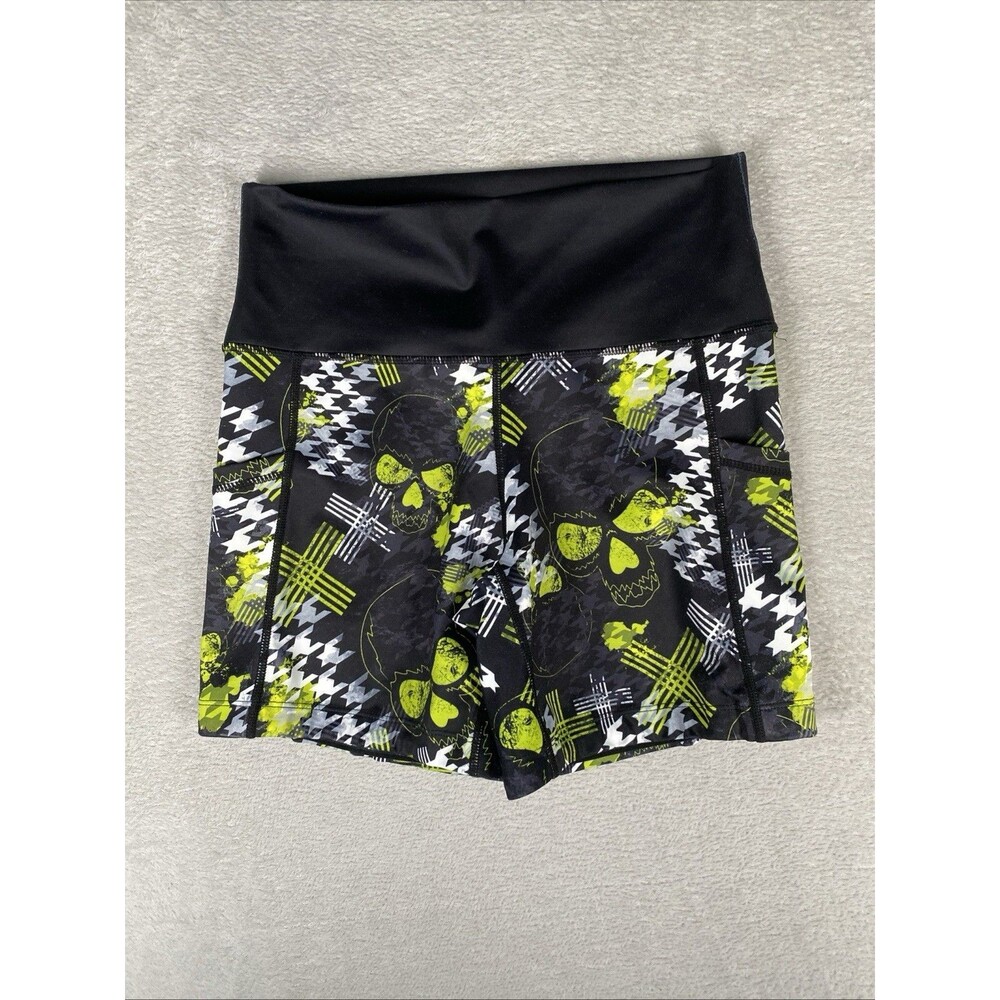 Constantly Varied Gear CVG Neon Heartbreaker Skull Biker Shorts Small Pockets